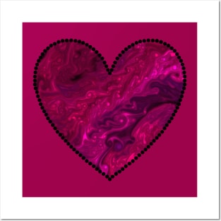 Dark Pink Heart Posters and Art